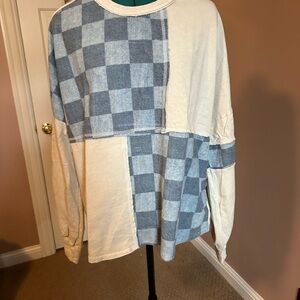 J.Her Checkered Long Sleeve Top